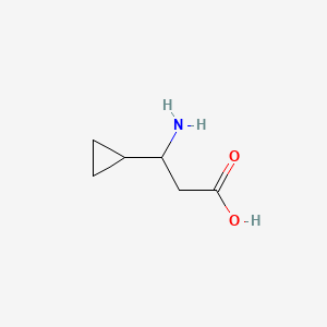 Chemical structure of 3-Amino-3-cyclopropylpropanoic Acid