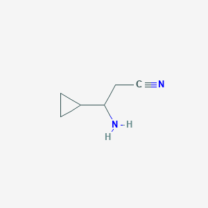 Chemical structure of 3-Amino-3-cyclopropylpropanenitrile