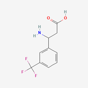 Chemical structure of 3-Amino-3-[3-(trifluoromethyl)phenyl]propanoic acid