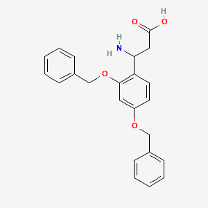 Chemical structure of 3-Amino-3-[2,4-bis(benzyloxy)phenyl]propanoic Acid
