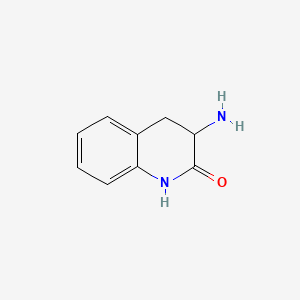 Chemical structure of 3-Amino-3,4-dihydroquinolin-2(1H)-one
