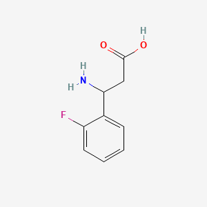 Chemical structure of 3-Amino-3-(2-fluorophenyl)propanoic Acid