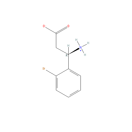Chemical structure of 3-amino-3-(2-bromophenyl)propanoic acid
