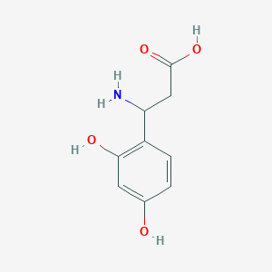 Chemical structure of 3-Amino-3-(2,4-dihydroxyphenyl)propanoic Acid