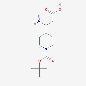 Chemical structure of 3-Amino-3-(1-Boc-4-piperidyl)propanoic Acid