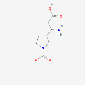 Chemical structure of 3-Amino-3-(1-Boc-3-pyrrolidyl)propanoic Acid