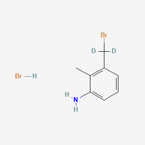 Chemical structure of 3-Amino-2-methyl-benzyl-d2 Bromide Hydrobromide