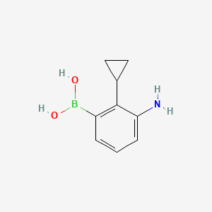 Chemical structure of 3-Amino-2-cyclopropylphenylboronic acid