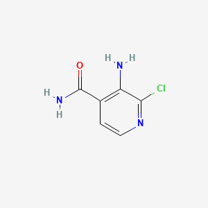Chemical structure of 3-amino-2-chloropyridine-4-carboxamide