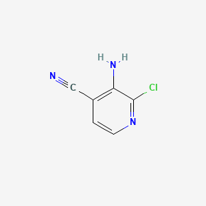Chemical structure of 3-amino-2-chloroisonicotinonitrile