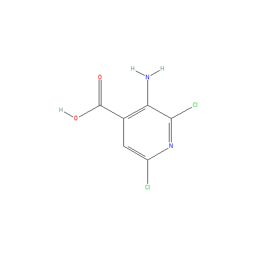 Chemical structure of 3-Amino-2,6-dichloroisonicotinic acid
