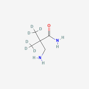Chemical structure of 3-Amino-2,2-dimethylpropanamide-d6