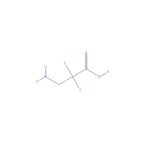 Chemical structure of 3-Amino-2,2-difluoropropanoic acid hydrochloride