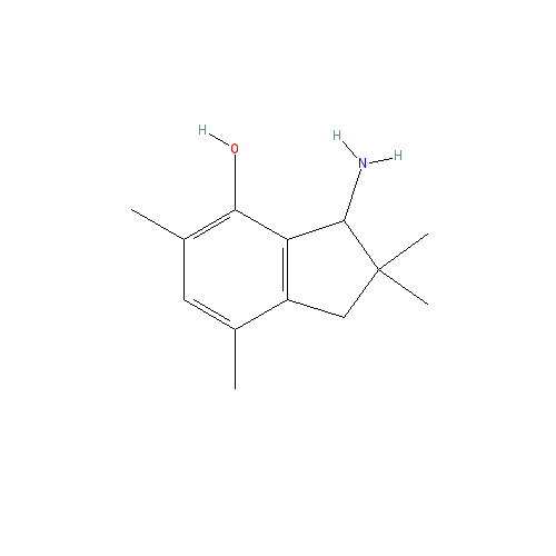 Chemical structure of 3-Amino-2,2,5,7-tetramethyl-2,3-dihydro-1h-inden-4-ol