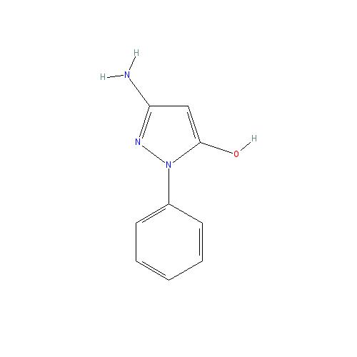 Chemical structure of 3-Amino-1-phenyl-1H-pyrazol-5-ol