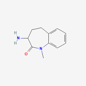 Chemical structure of 3-aMino-1-Methyl-4,5-dihydro-1H-benzo[b]azepin-2(3H)-one