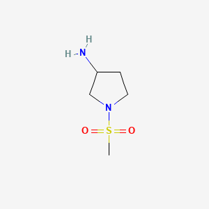 Chemical structure of 3-Amino-1-methanesulfonylpyrrolidine