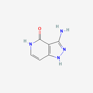 Chemical structure of 3-amino-1H-pyrazolo[4,3-c]pyridin-4-ol