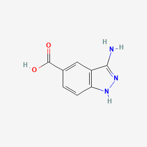 Chemical structure of 3-Amino-1H-indazole-5-carboxylic acid