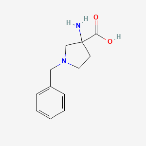 Chemical structure of 3-Amino-1-benzylpyrrolidine-3-carboxylic Acid