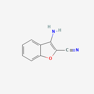 Chemical structure of 3-Amino-1-benzofuran-2-carbonitrile