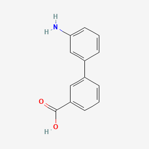 Chemical structure of 3'-Amino-[1,1'-biphenyl]-3-carboxylic acid