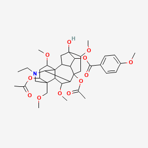 Chemical structure of 3-Acetylyunaconitine