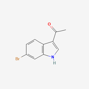 Chemical structure of 3-Acetyl-6-bromoindole