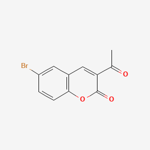 Chemical structure of 3-Acetyl-6-bromocoumarin