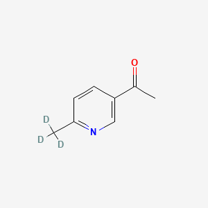 Chemical structure of 3-Acetyl-6-(methyl-d3)-pyridine