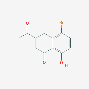 Chemical structure of 3-ACetyl-5-bromo-8-hydroxy-3,4-dihydro-2H-1-naphthalenone