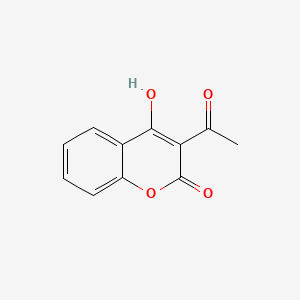Chemical structure of 3-Acetyl-4-hydroxy-2H-chromen-2-one