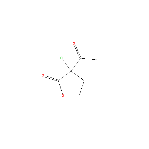 Chemical structure of 3-acetyl-3-chlorodihydrofuran-2(3H)-one