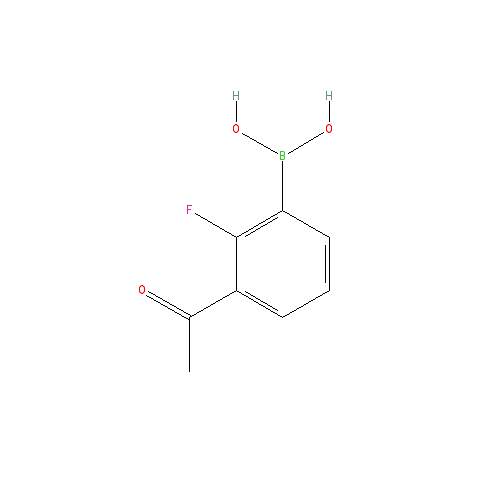 Chemical structure of 3-Acetyl-2-fluorophenylboronic acid