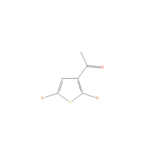 Chemical structure of 3-Acetyl-2,5-dibromothiophene