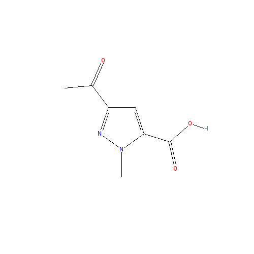 Chemical structure of 3-Acetyl-1-methyl-1H-pyrazole-5-carboxylic acid