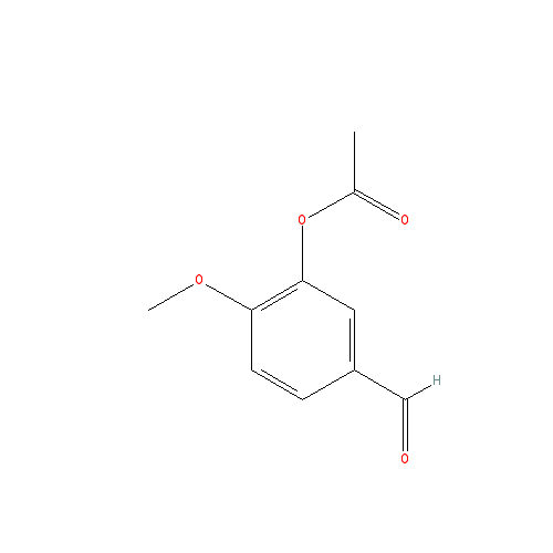 Chemical structure of 3-Acetoxy-4-methoxybenzaldehyde