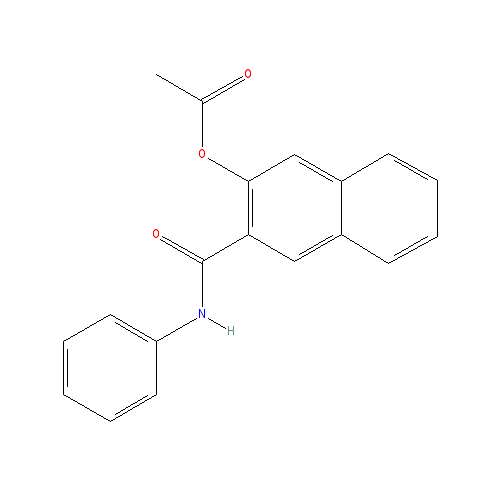 Chemical structure of 3-Acetoxy-2-naphthanilide