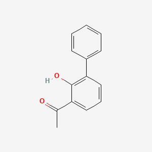 Chemical structure of 3-Aceto-2-hydroxybiphenyl