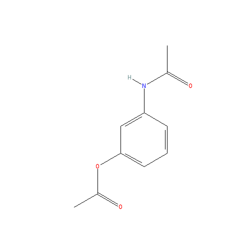 Chemical structure of 3-Acetamidophenyl acetate