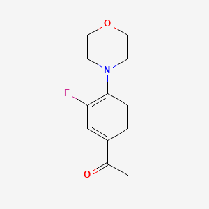 Chemical structure of 3’-Fluoro-4’-morpholinoacetophenone