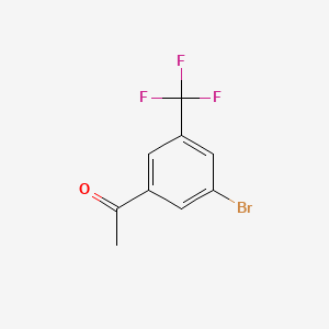 Chemical structure of 3’-Bromo-5’-(trifluoromethyl)acetophenone
