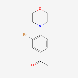 Chemical structure of 3’-Bromo-4’-morpholinoacetophenone