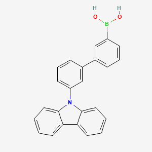 Chemical structure of 3’-(9-Carbazolyl)Biphenyl-3-Boronic Acid