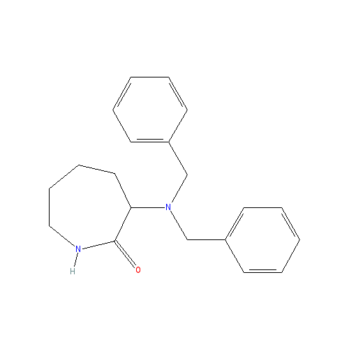 Chemical structure of 3-(Dibenzylamino)azepan-2-one