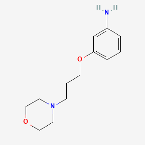 Chemical structure of 3-[3-(Morpholino)propoxy]benzenamine