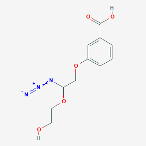 Chemical structure of 3-[2-Azido-2-(2-hydroxyethoxy)ethoxy]benzoic acid
