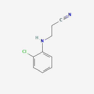Chemical structure of 3-[(2-Chlorophenyl)amino]propanenitrile