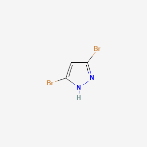 Chemical structure of 3·5dibromo-1H-pyrazole