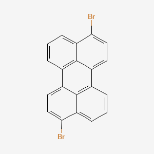 Chemical structure of 3,9-Dibromoperylene